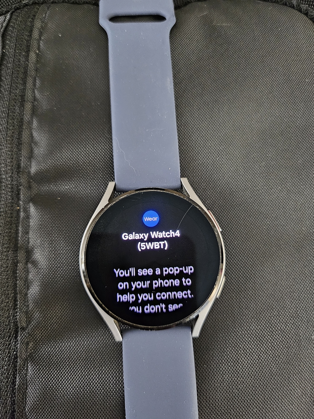 Samsung Galaxy Watch4 Silver with Blue Strap